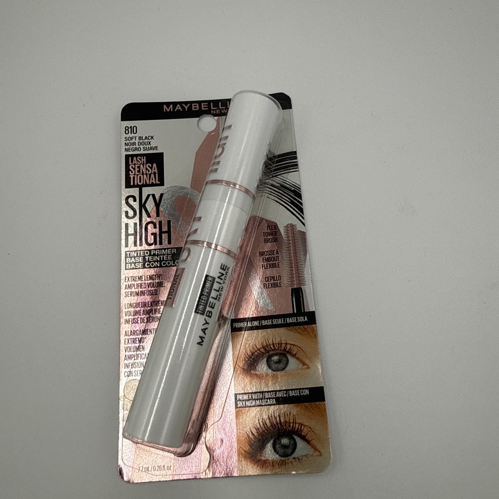 NEW Maybelline Lash Sensational Sky High Mascara # 810 Soft Black Tinted Primer